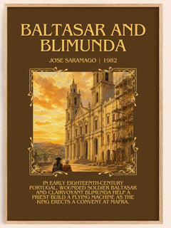 Baltasar and Blimunda Minimalist Book Poster by José Saramago – image 1