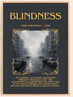Blindness Minimalist Book Poster by José Saramago – image 1