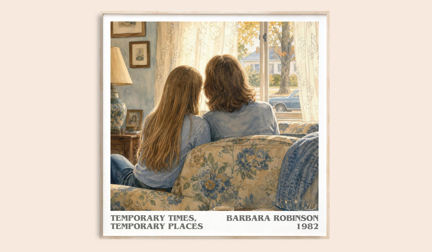 Temporary Times, Temporary Places literary book poster by Barbara Robinson – framed literary art print