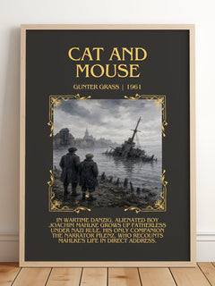 Cat and Mouse Minimalist Book Poster by Günter Grass – image 2