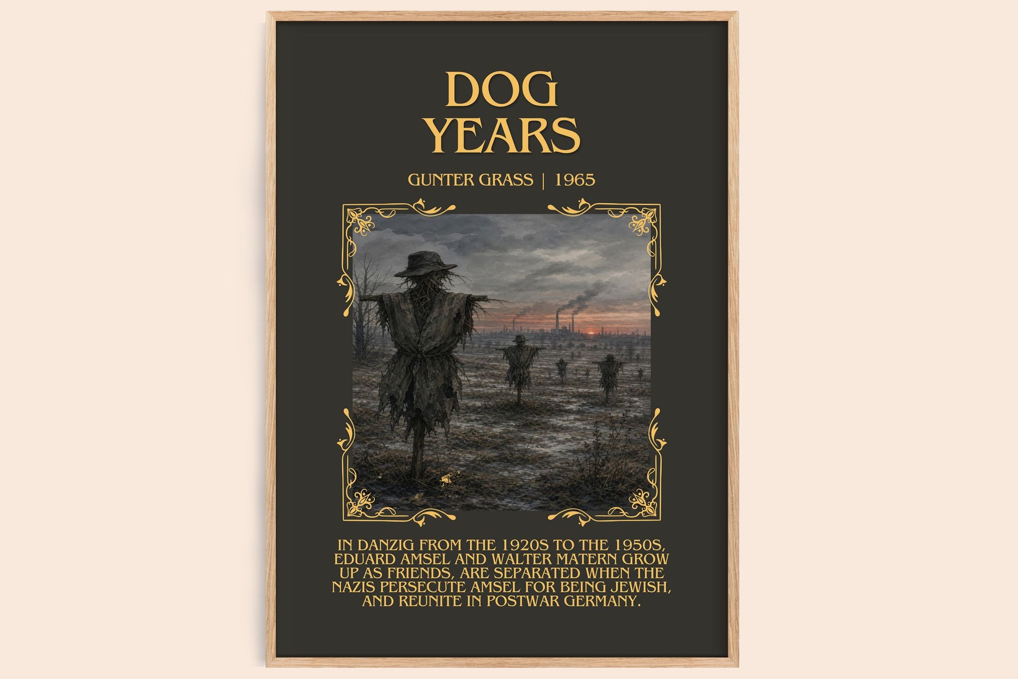 Dog Years Minimalist Book Poster by Günter Grass
