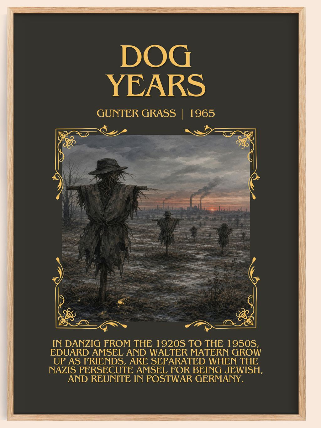 Dog Years Minimalist Book Poster by Günter Grass – book poster