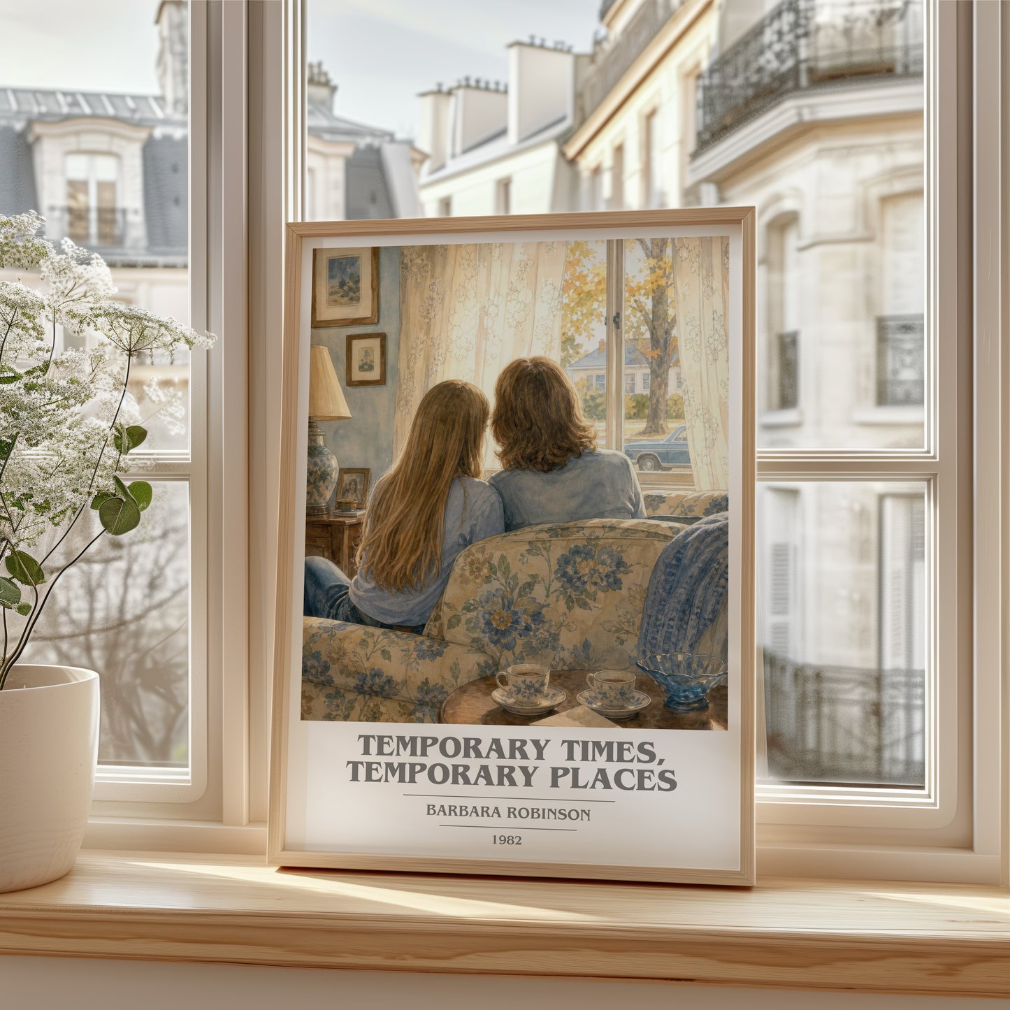 Temporary Times, Temporary Places book cover poster colour and style options – Barbara Robinson book art