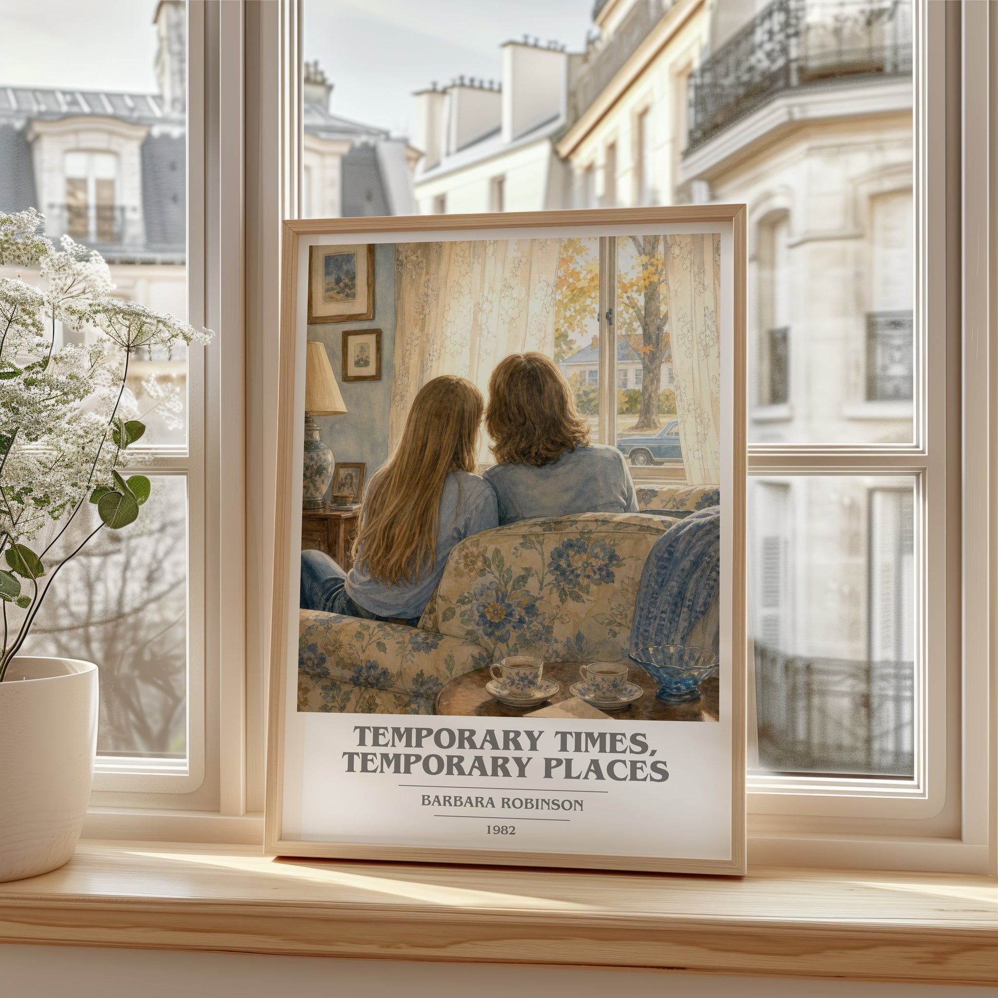 Temporary Times, Temporary Places book cover poster colour and style options – Barbara Robinson book art