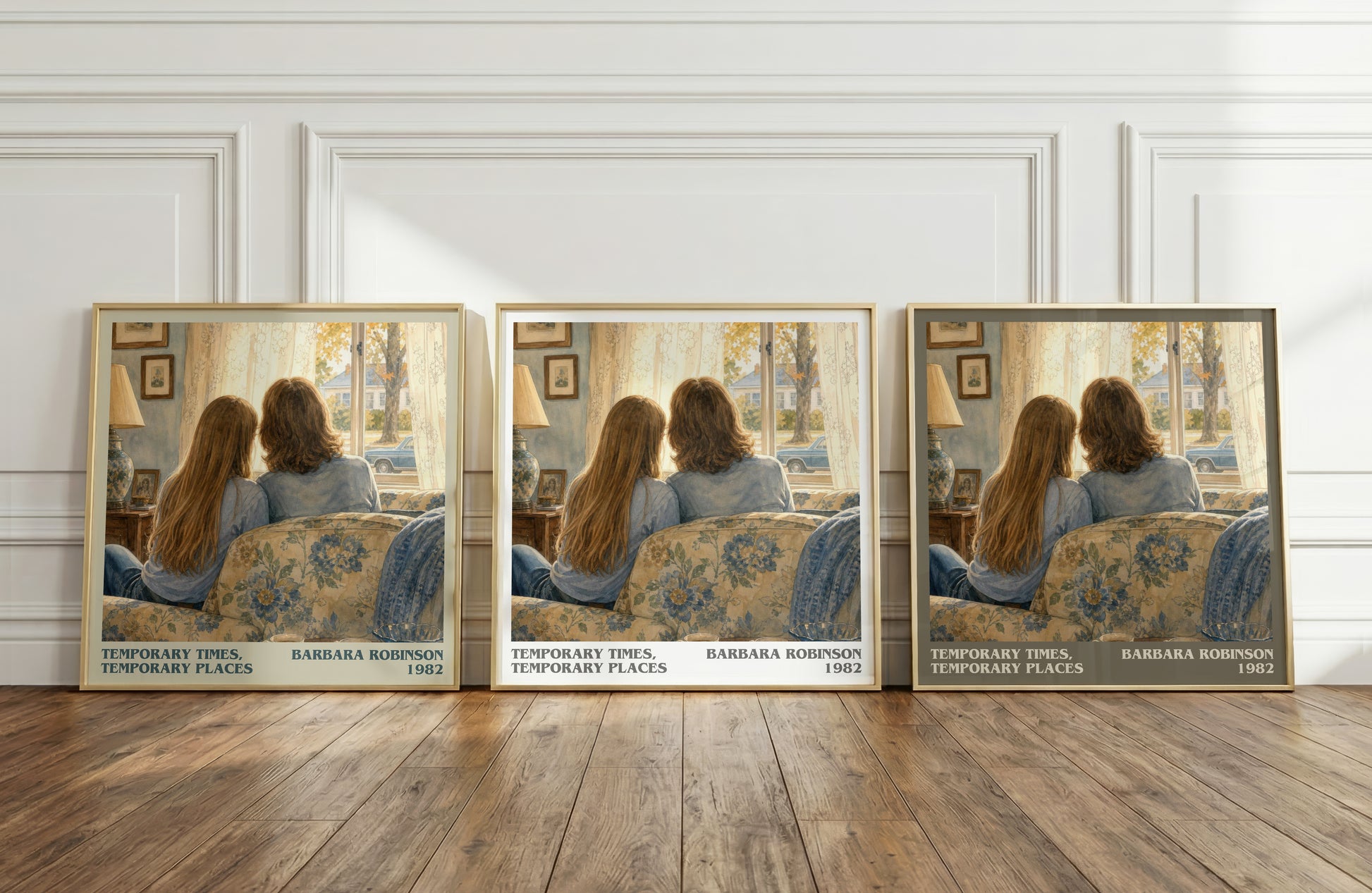 Temporary Times, Temporary Places literary art print colour and style options – Barbara Robinson book art