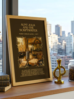 Aunt Julia and the Scriptwriter Minimalist Book Poster by M. Llosa – image 3
