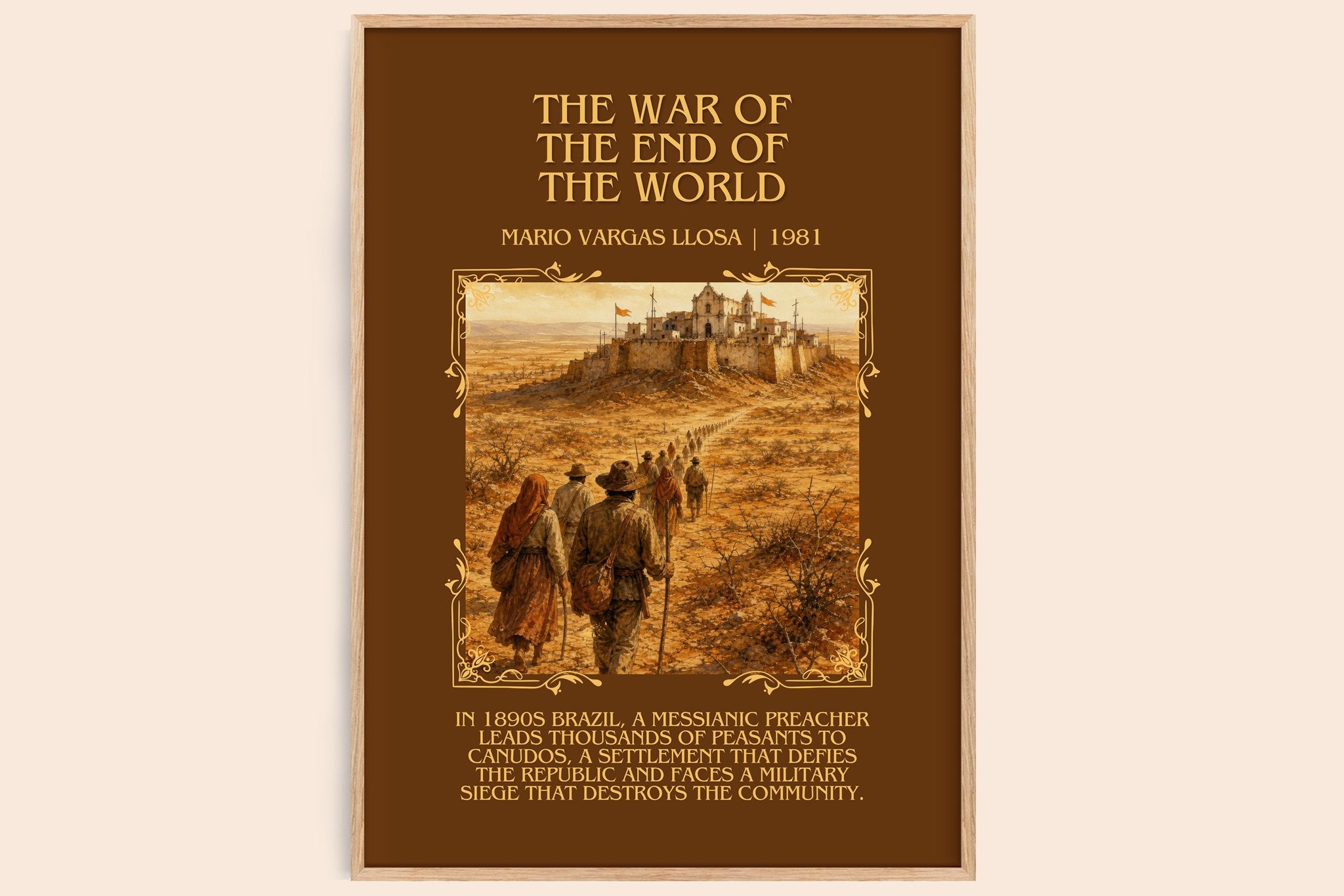 War of the End of the World Minimalist Book Poster by M. Llosa