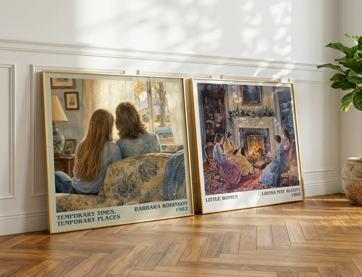 Temporary Times, Temporary Places literary print on bookshelf – Barbara Robinson fan gift