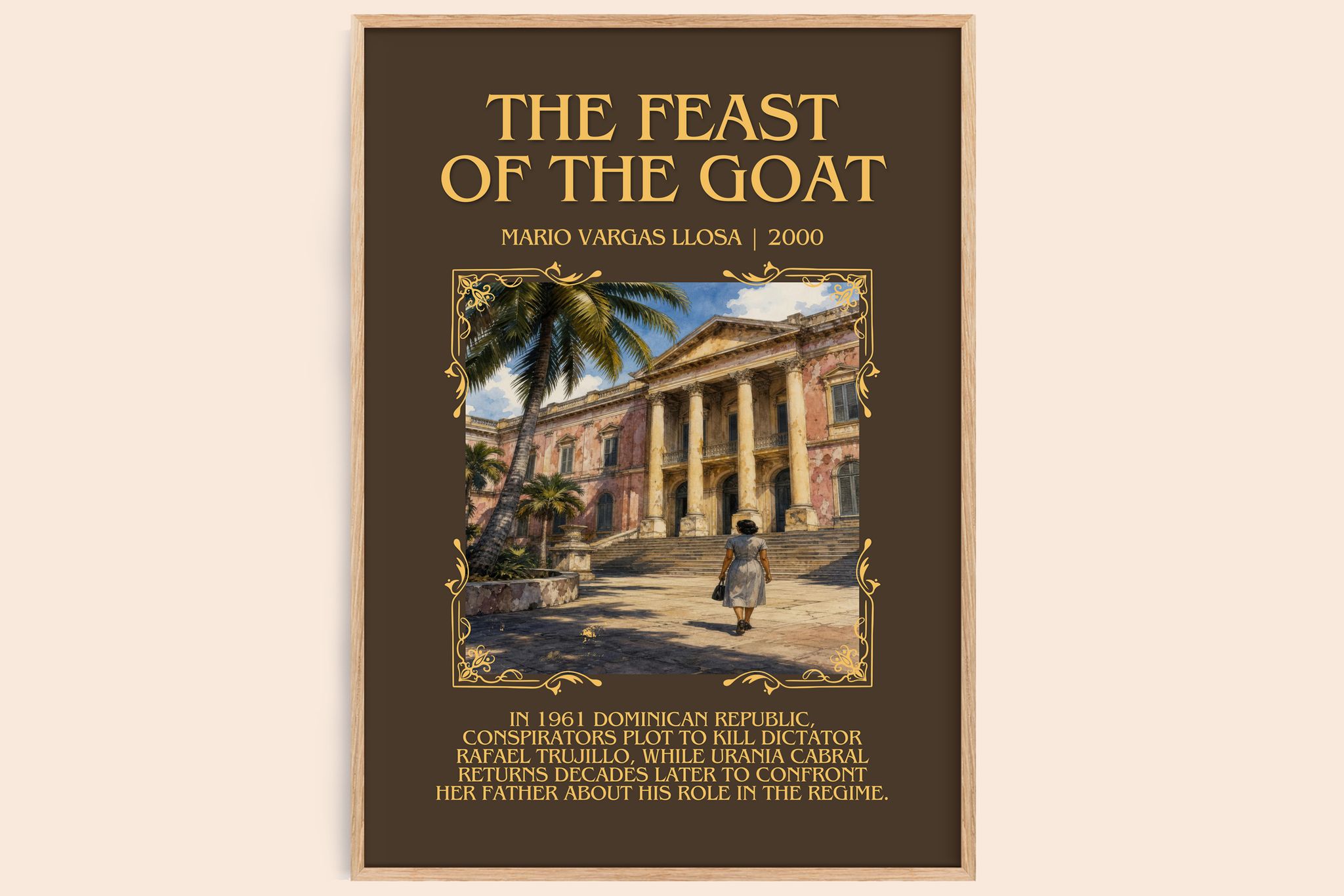 The Feast of the Goat Minimalist Book Poster by Mario Vargas Llosa