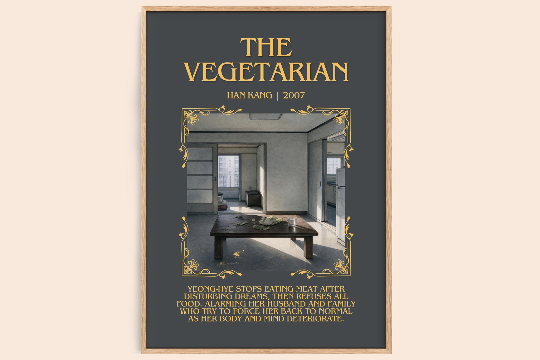 The Vegetarian Minimalist Book Poster by Han Kang