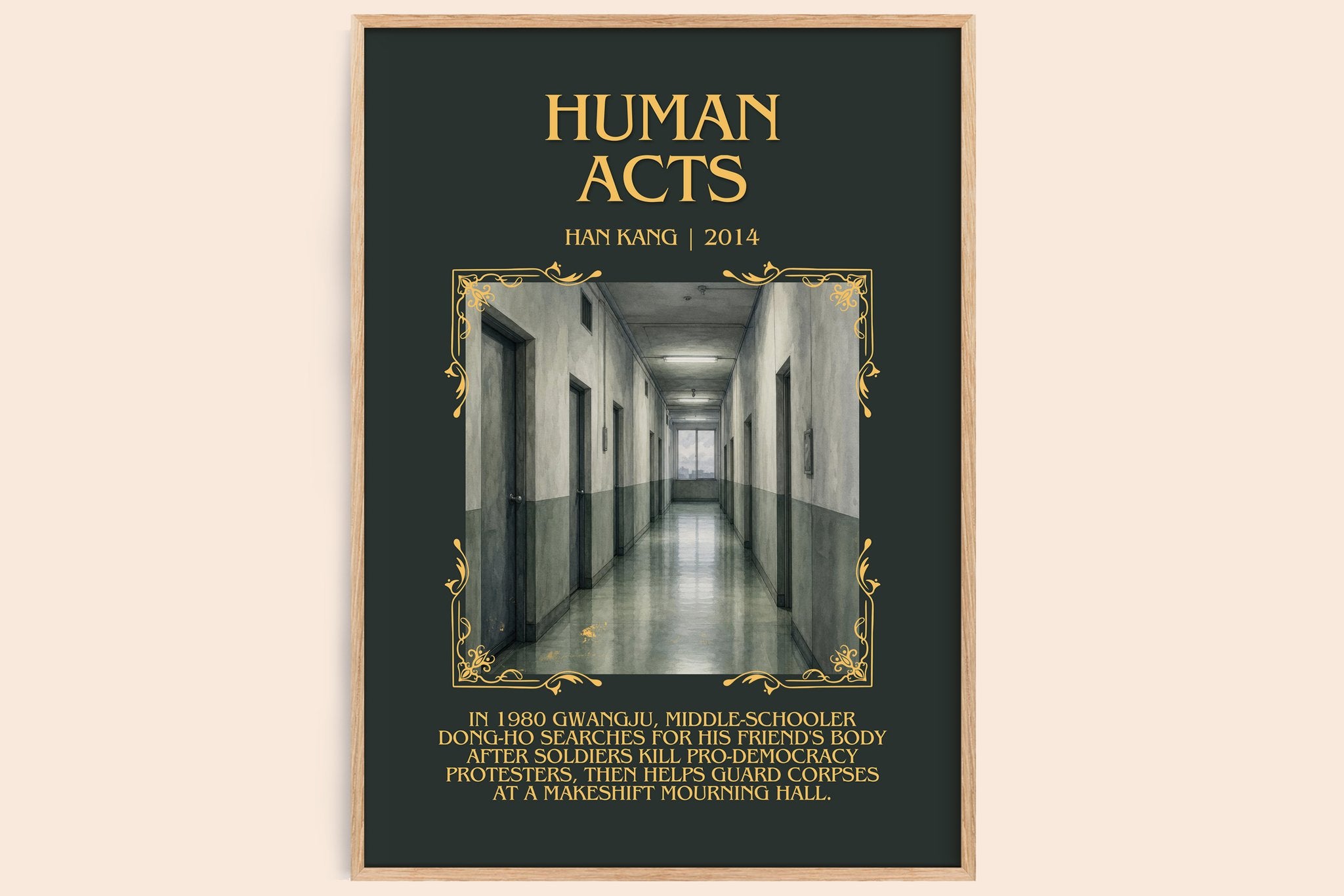 Human Acts Minimalist Book Poster by Han Kang