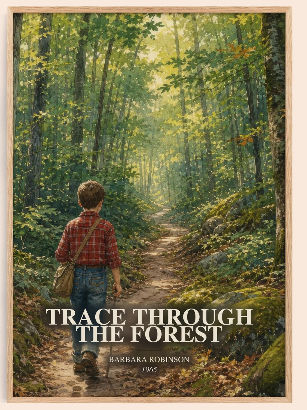 Trace Through The Forest watercolour book poster by Barbara Robinson – framed literary art print