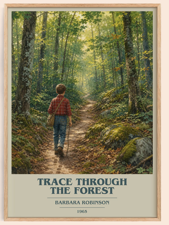 Trace Through The Forest Book Cover Poster by Barbara Robinson