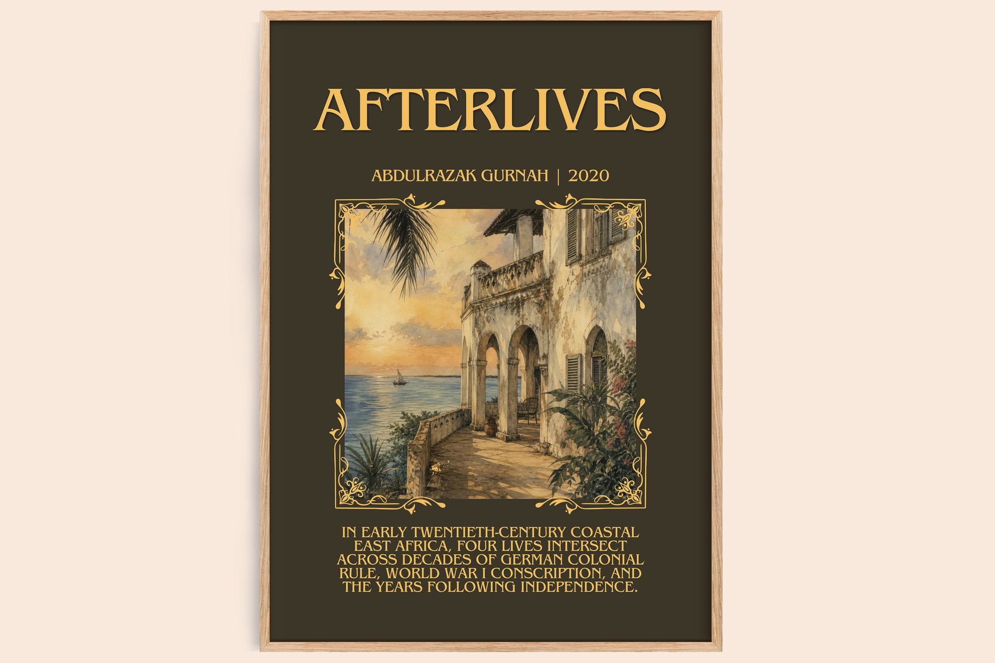 Afterlives Minimalist Book Poster by Abdulrazak Gurnah