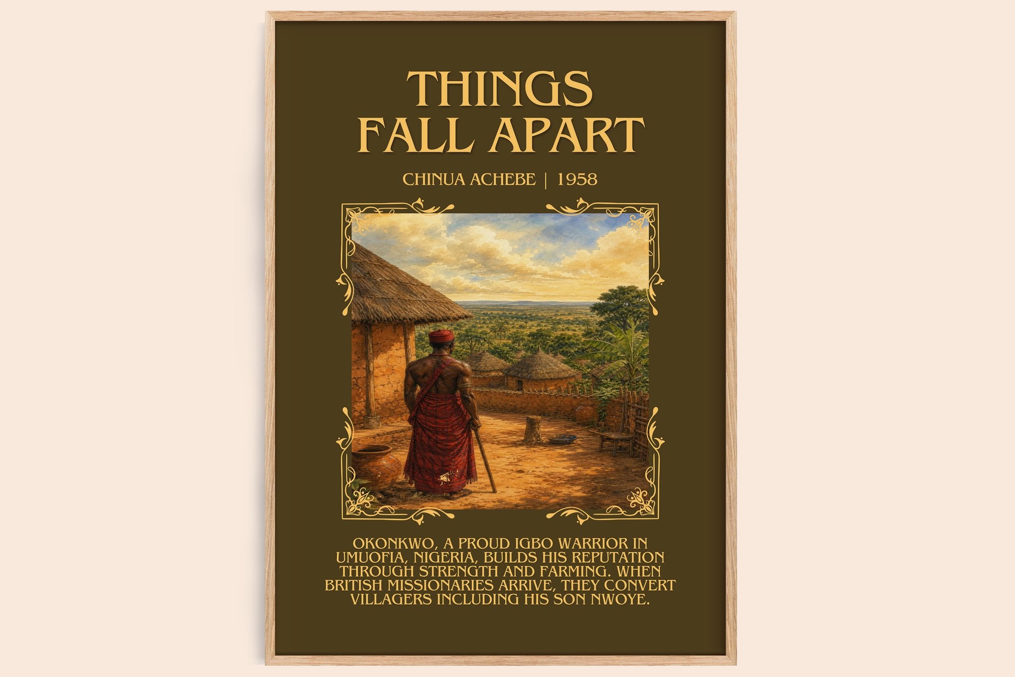 Things Fall Apart Minimalist Book Poster by Chinua Achebe