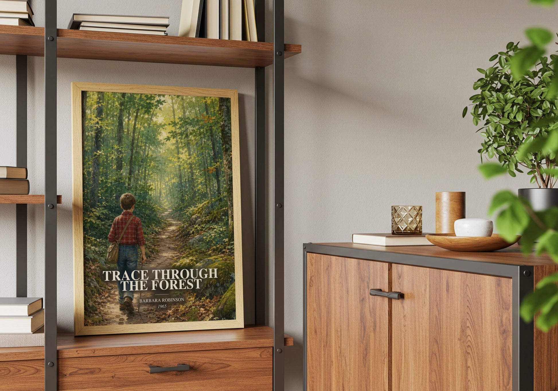 Trace Through The Forest book watercolour illustration paper finish options – matte satin gloss