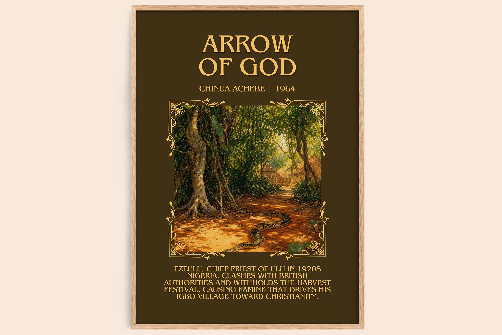 Arrow of God Minimalist Book Poster by Chinua Achebe
