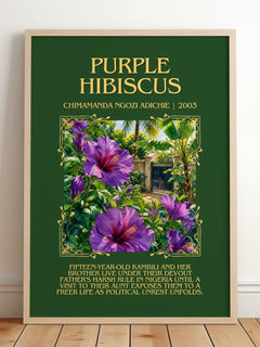 Purple Hibiscus Minimalist Book Poster by Chimamanda Ngozi Adichie – image 2