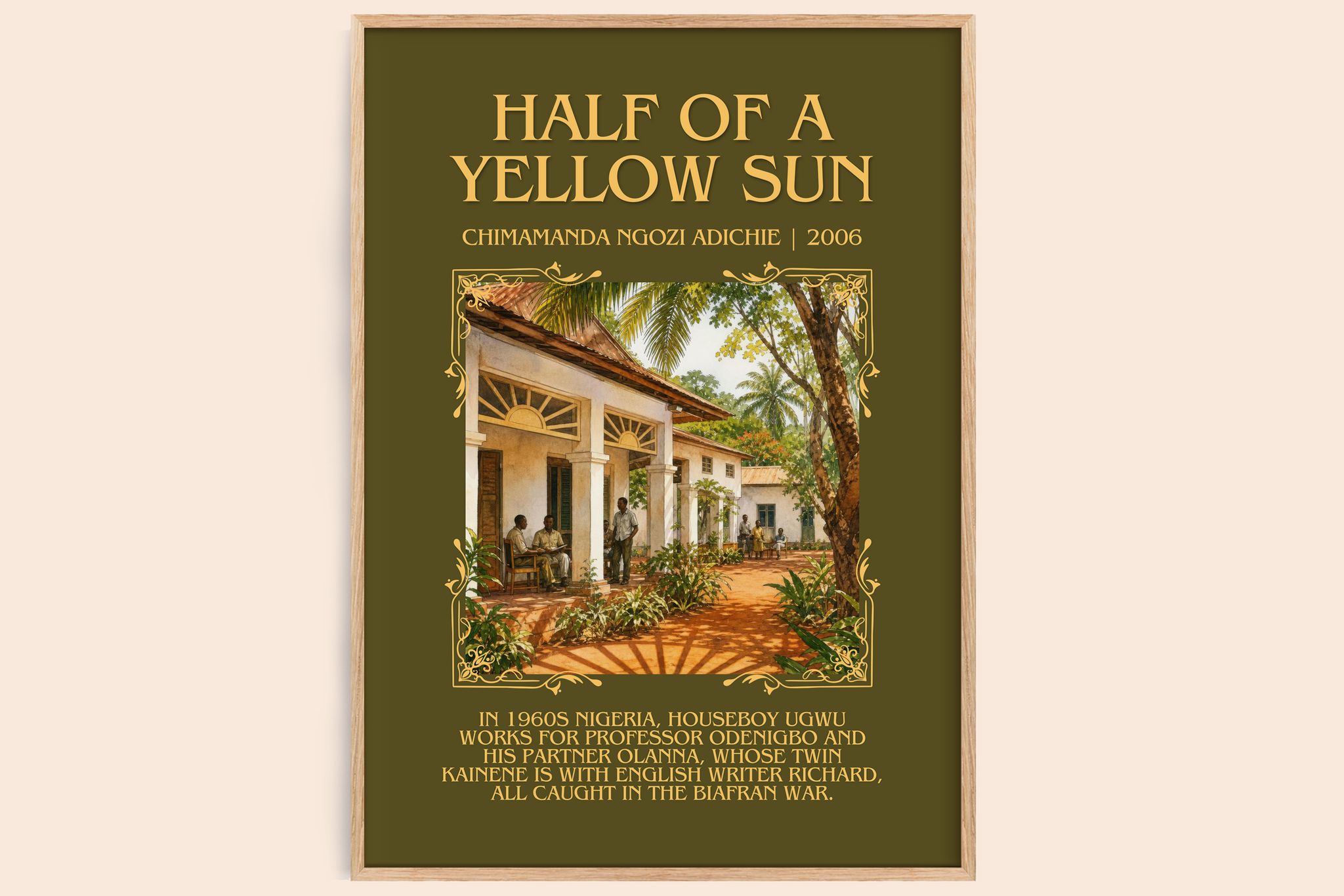 Half of a Yellow Sun Minimalist Book Poster by C. Adichie
