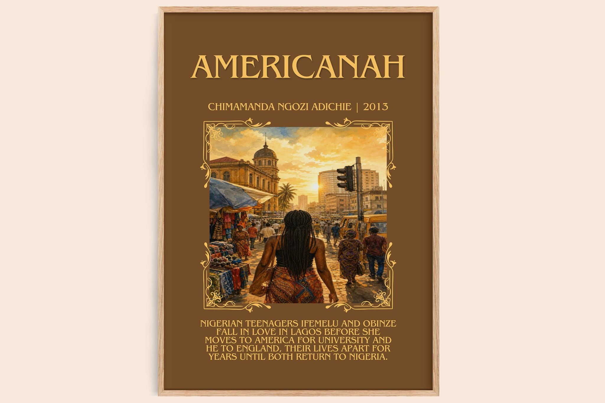 Americanah Minimalist Book Poster by Chimamanda Ngozi Adichie