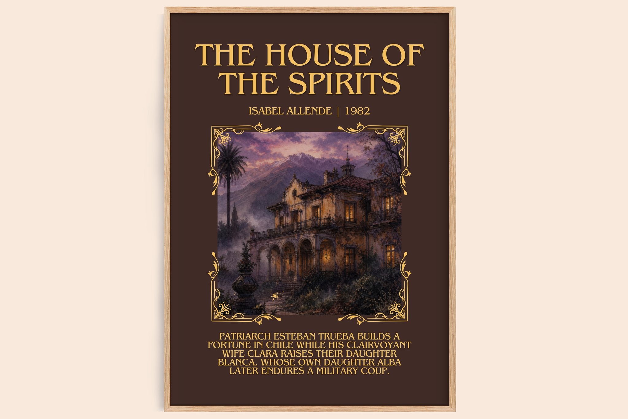 The House of the Spirits Minimalist Book Poster by Isabel Allende