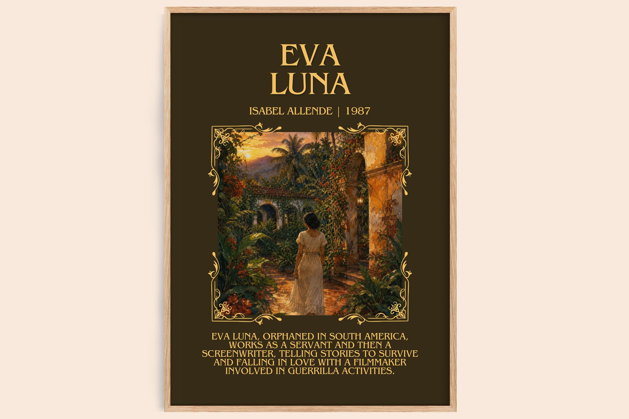 Eva Luna Minimalist Book Poster by Isabel Allende