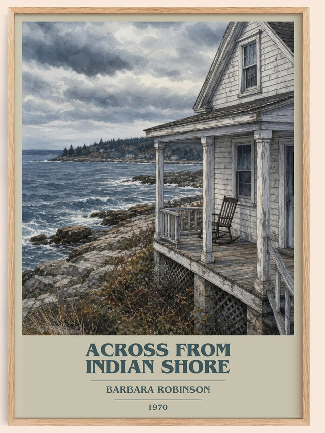 Across From Indian Shore Book Cover Poster by Barbara Robinson