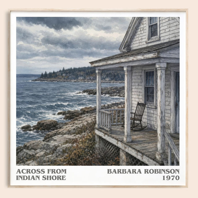 Across From Indian Shore Literary Art Print by Barbara Robinson
