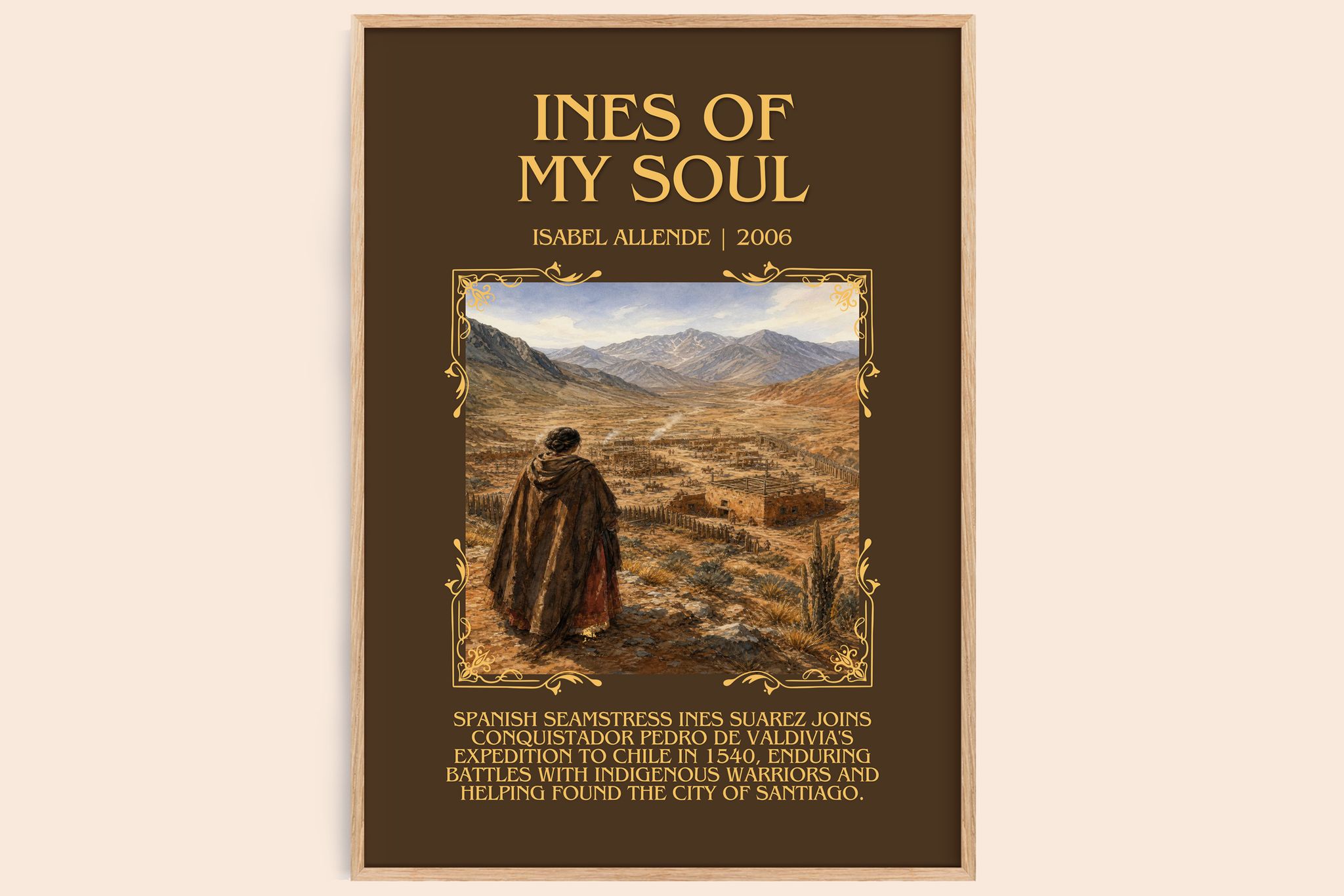 Ines of My Soul Minimalist Book Poster by Isabel Allende