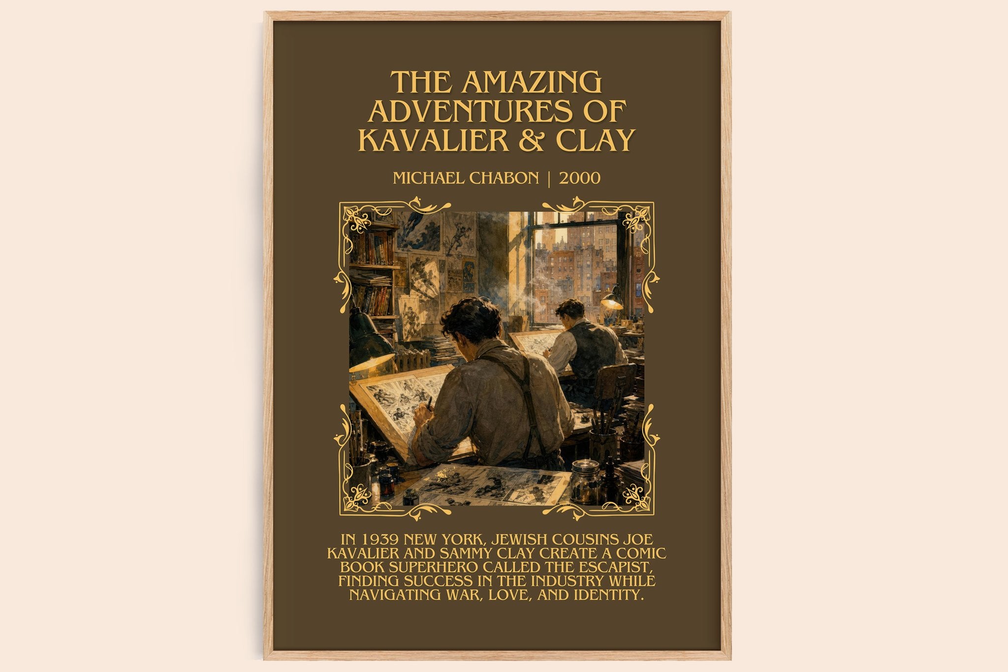Amazing Adventures of Kavalier & Clay Minimalist Book Poster by Michael Chabon