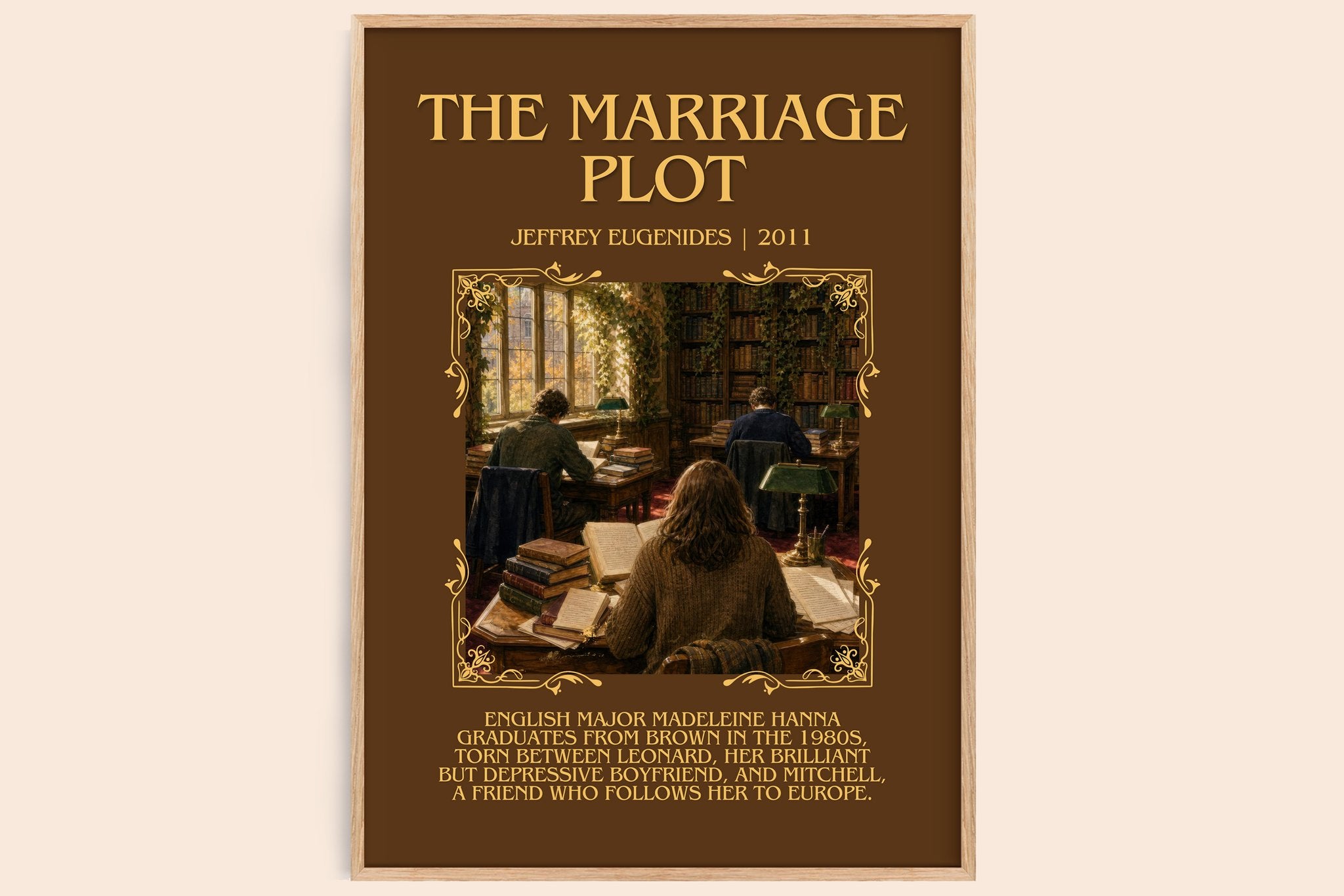 The Marriage Plot Minimalist Book Poster by Jeffrey Eugenides