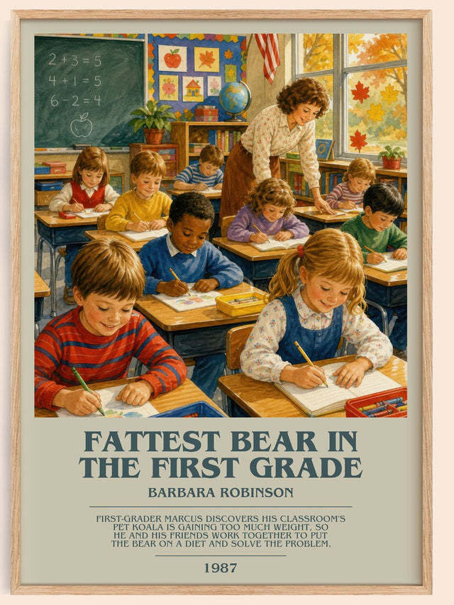 Fattest Bear In The First Grade Bookish Wall Art by Barbara Robinson