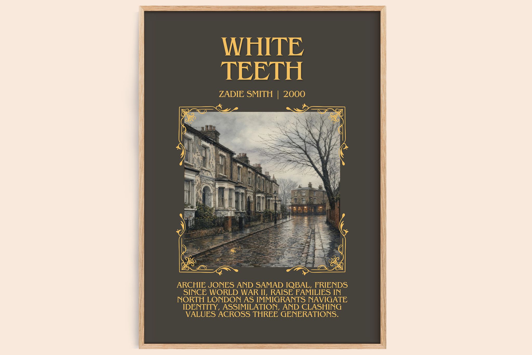 White Teeth Minimalist Book Poster by Zadie Smith