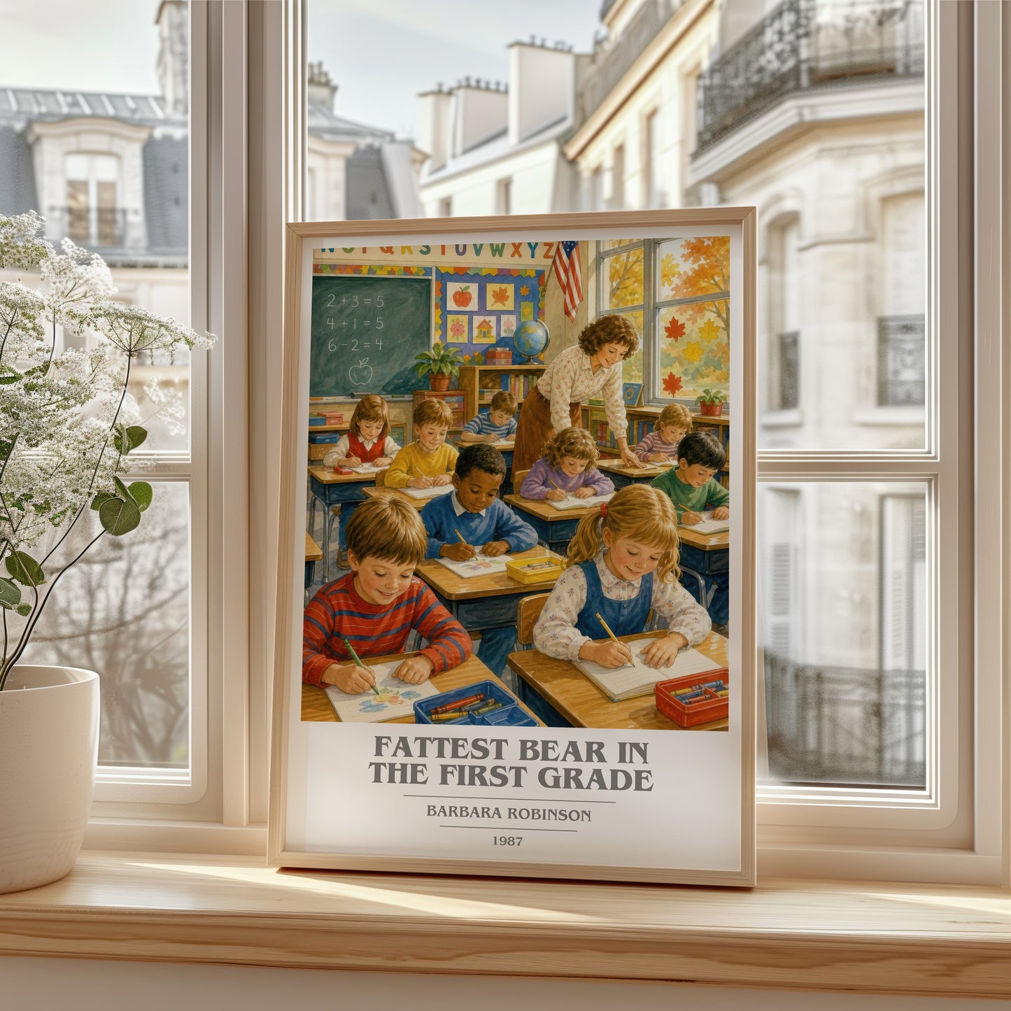 Fattest Bear In The First Grade book cover poster colour and style options – Barbara Robinson book art