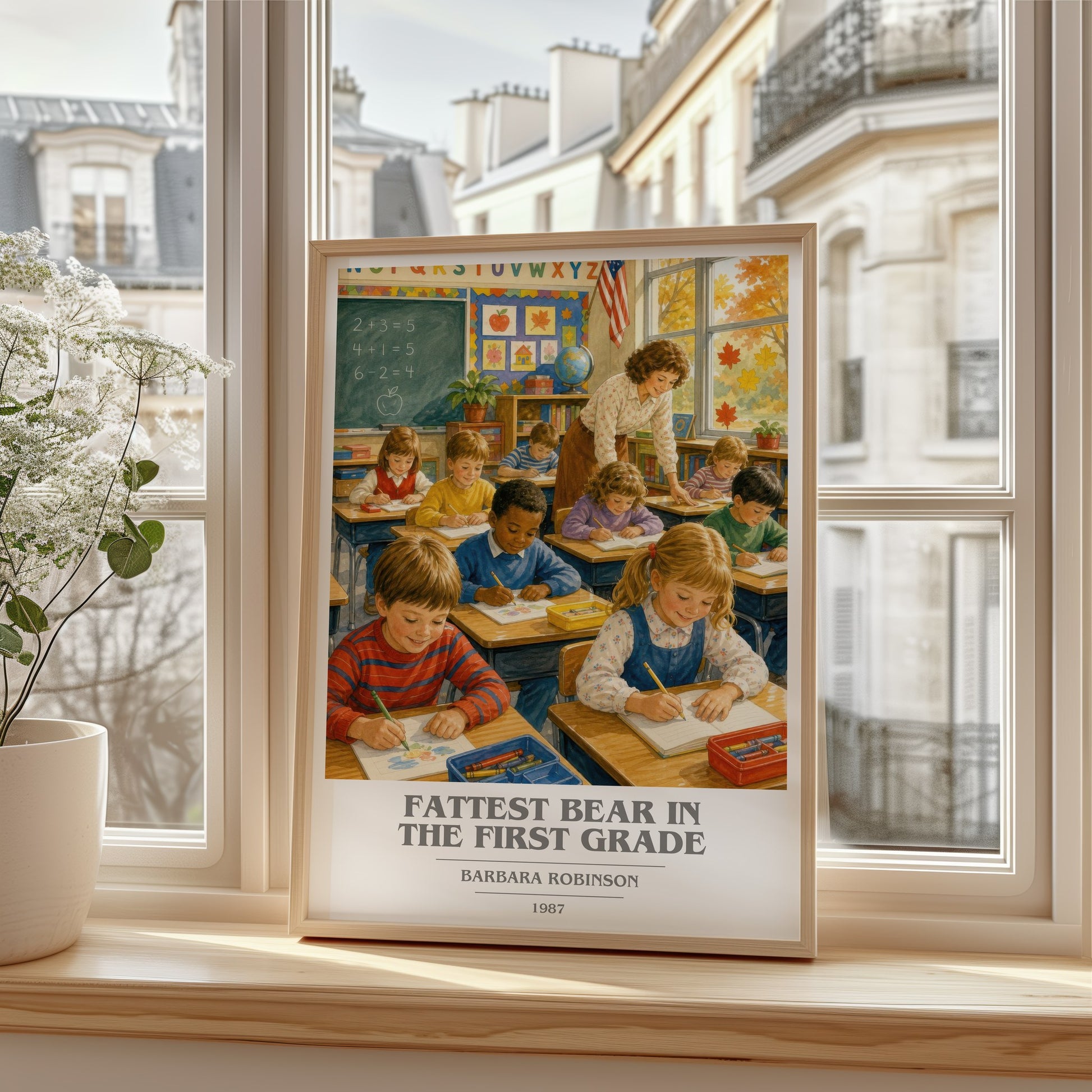 Fattest Bear In The First Grade book cover poster colour and style options – Barbara Robinson book art
