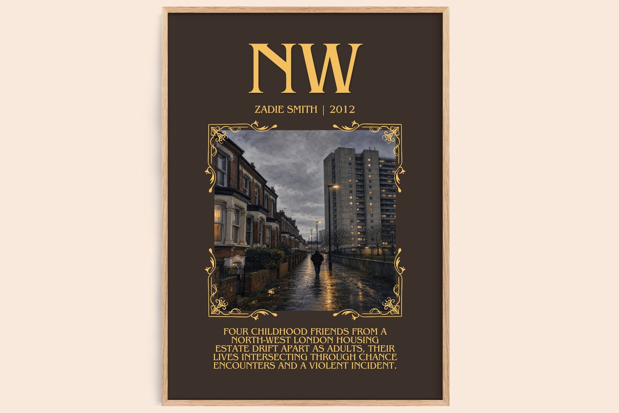 NW Minimalist Book Poster by Zadie Smith