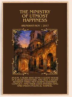 Ministry of Utmost Happiness Minimalist Book Poster by Arundhati Roy – image 1