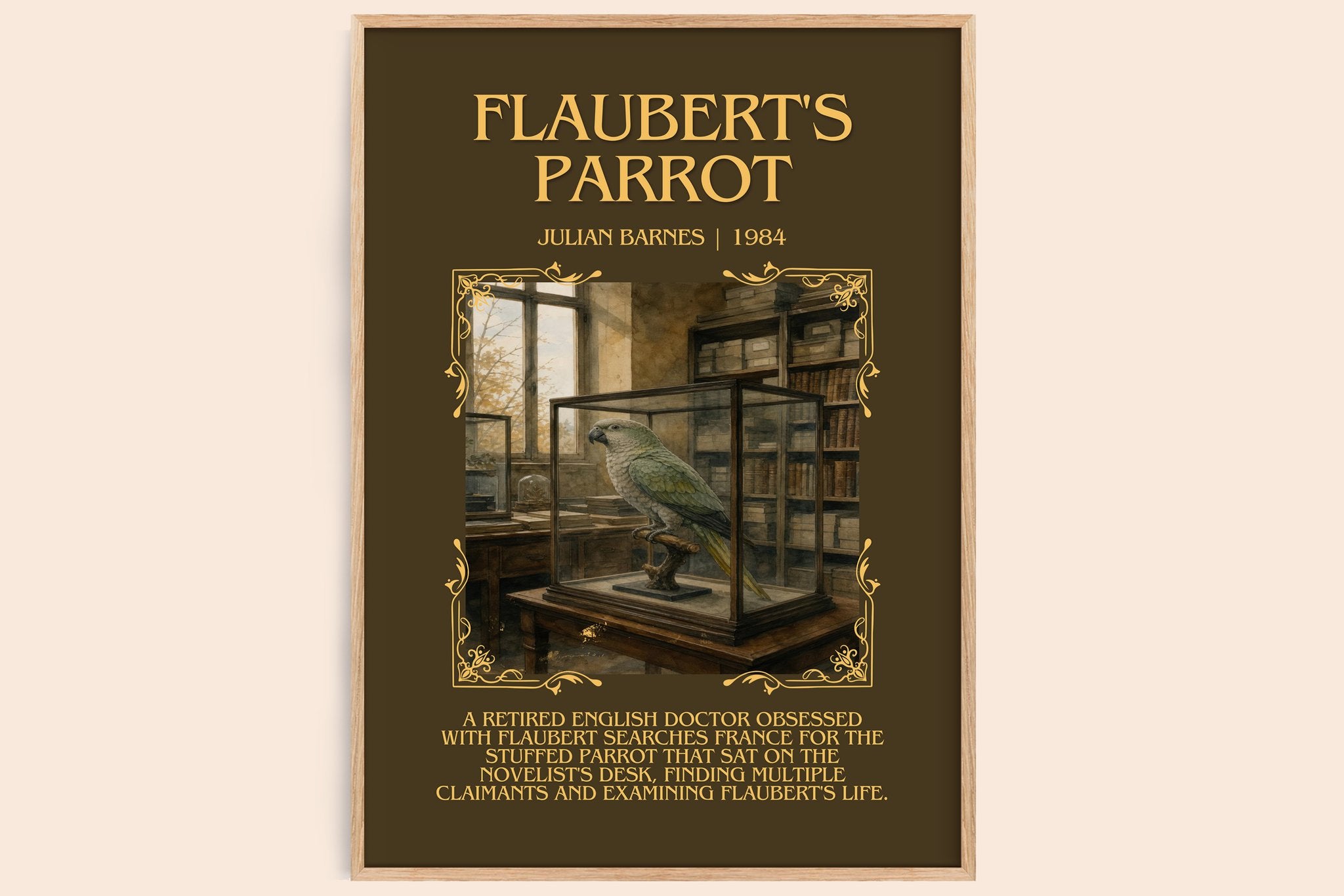 Flaubert's Parrot Minimalist Book Poster by Julian Barnes