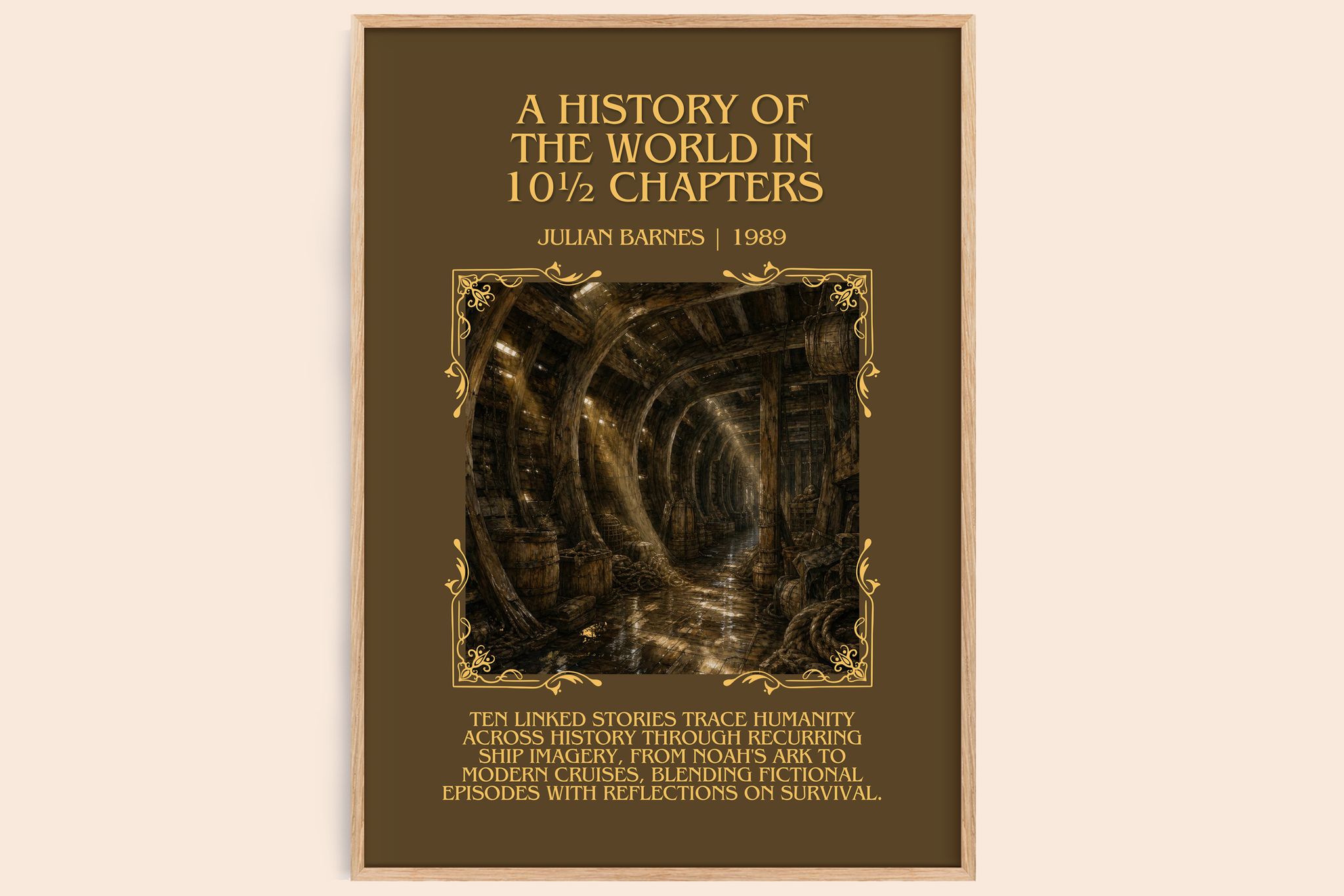 History of the World in 10½ Chapters Minimalist Book Poster by Julian Barnes