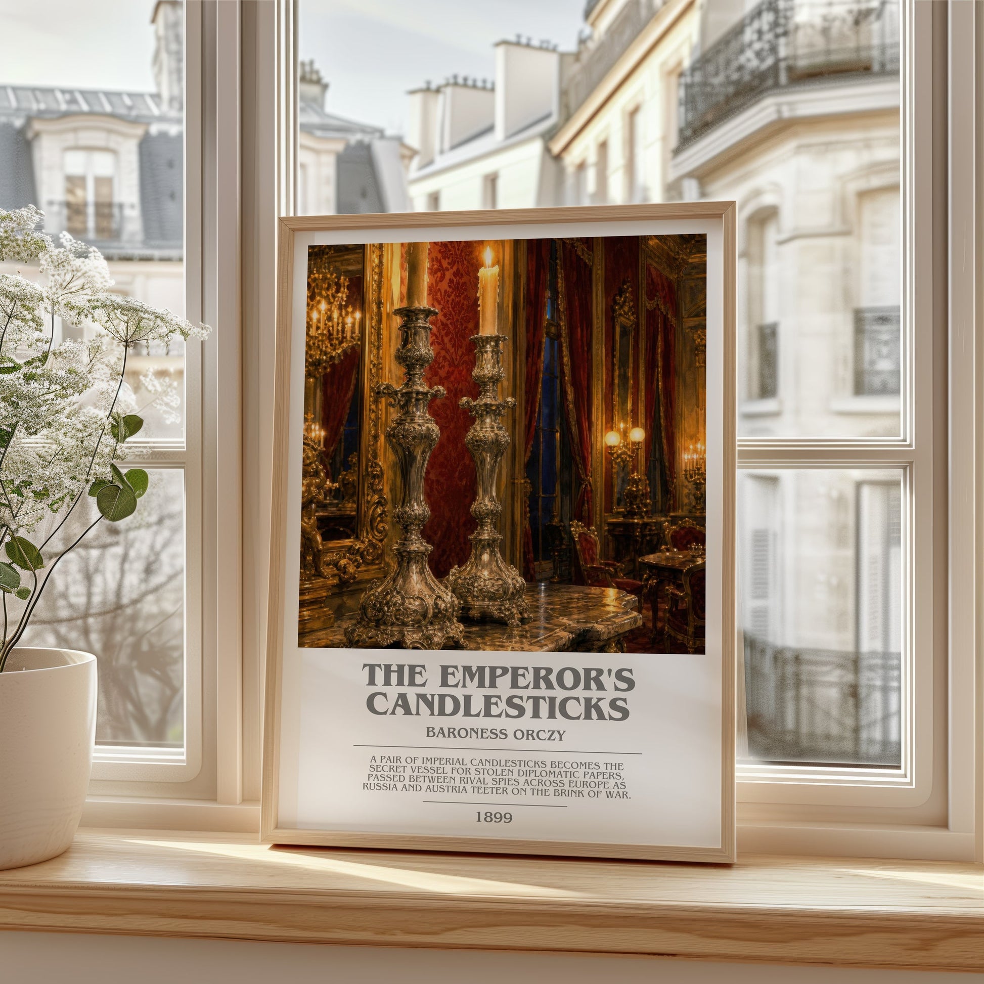 The Emperor'S Candlesticks bookish poster colour and style options – Baroness Orczy book art