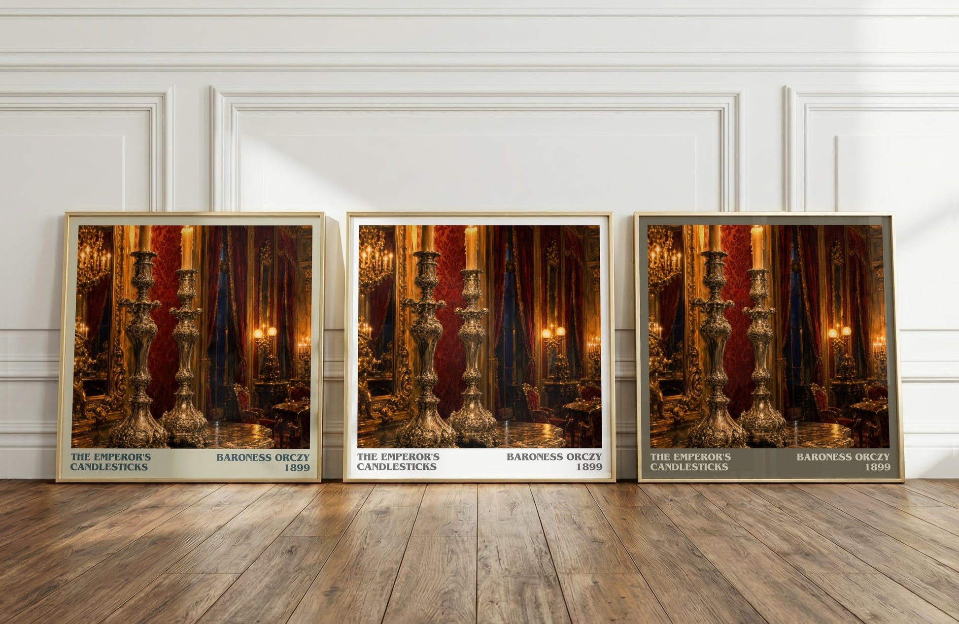 The Emperor'S Candlesticks literary art print colour and style options – Baroness Orczy book art