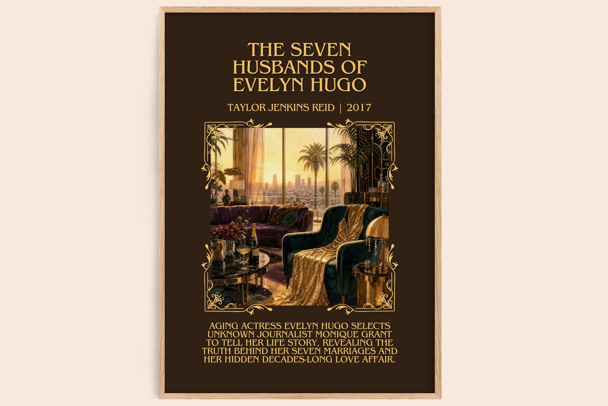 Seven Husbands of Evelyn Hugo Minimalist Book Poster by T. Reid