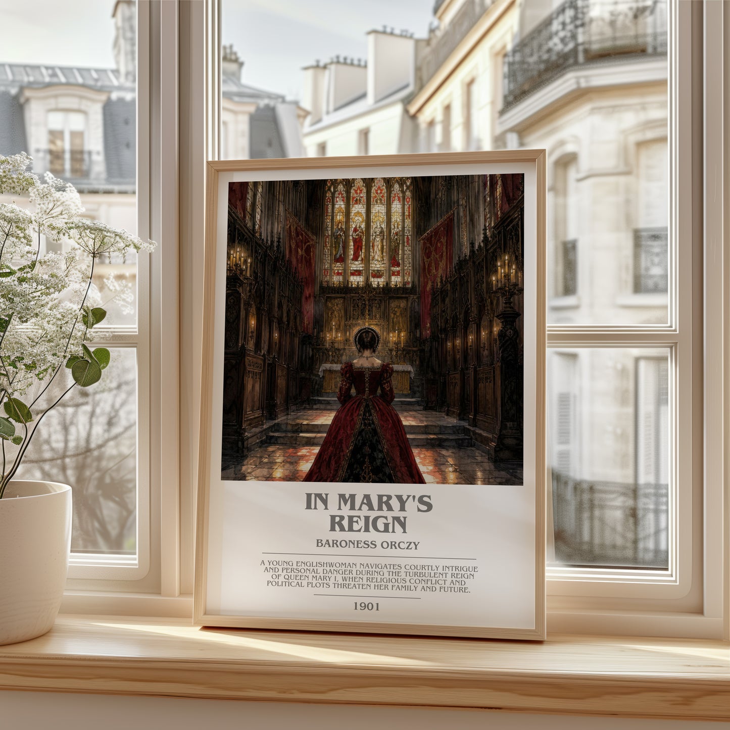 In Mary'S Reign bookish poster colour and style options – Baroness Orczy book art