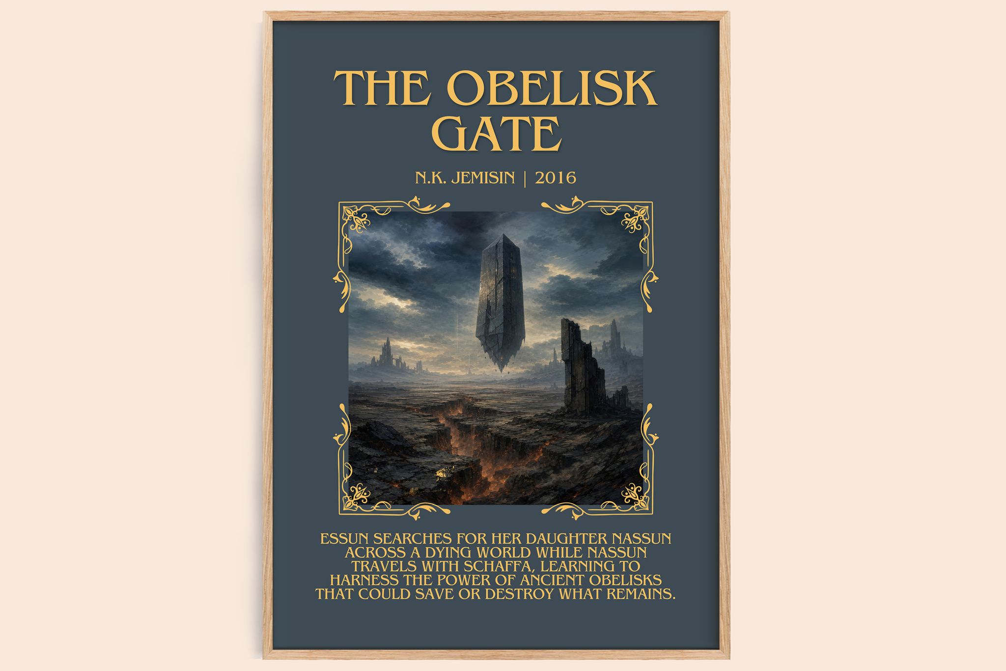 The Obelisk Gate Minimalist Book Poster by N.K. Jemisin