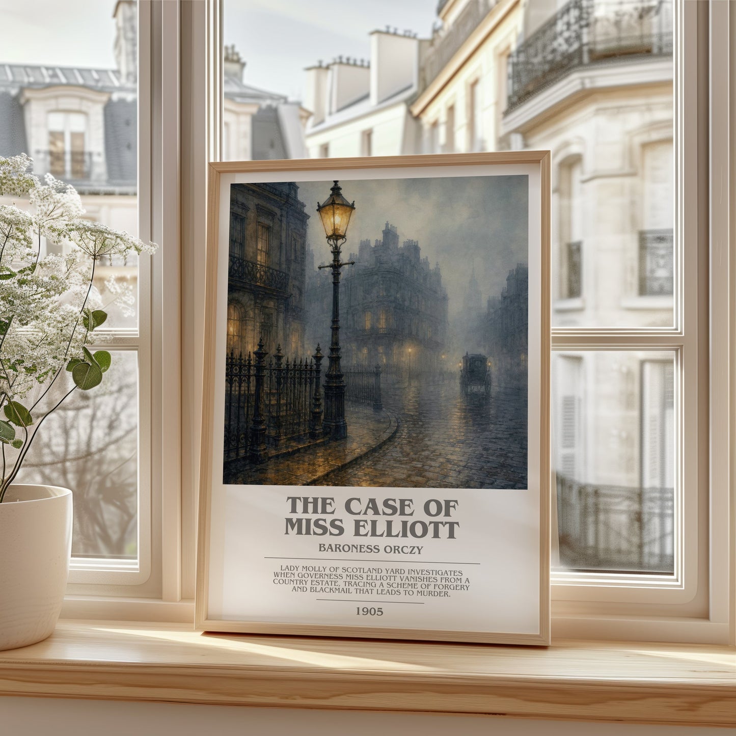 The Case Of Miss Elliott bookish poster colour and style options – Baroness Orczy book art