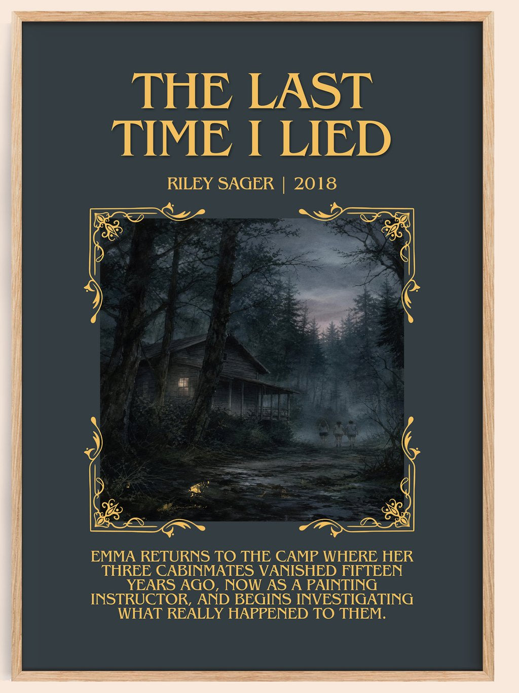The Last Time I Lied Minimalist Book Poster by Riley Sager – book poster