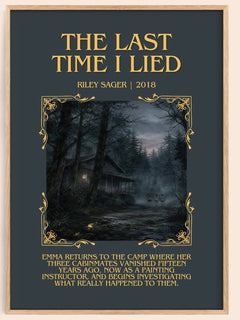 The Last Time I Lied Minimalist Book Poster by Riley Sager – image 1
