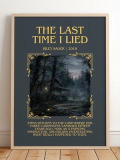 The Last Time I Lied Minimalist Book Poster by Riley Sager – image 2
