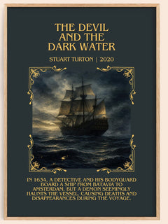 The Devil and the Dark Water Minimalist Book Poster by Stuart Turton – image 1