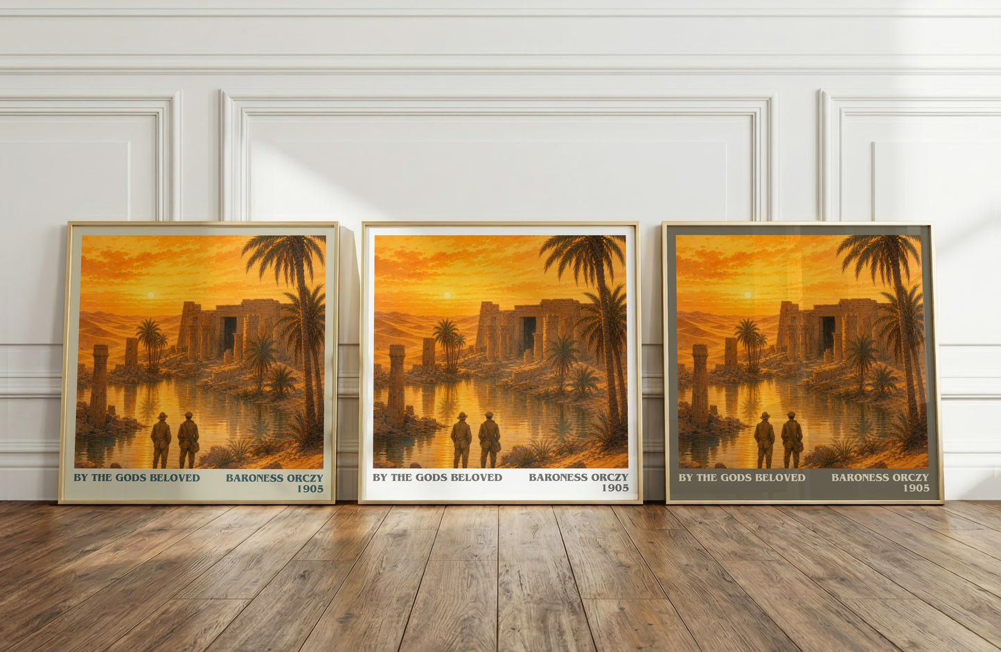 By The Gods Beloved literary art print colour and style options – Baroness Orczy book art